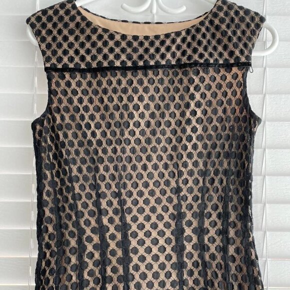 Adrianna PAPELL Sleeveless Dot Lace Shift Dress size US 8 - Picture 7 of 9